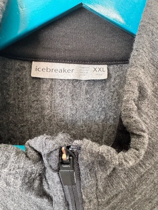 Men’s Icebreaker Merino Wool Descender Full Zip Outdoor Jacket Size XXL Like NEW - Picture 4 of 16